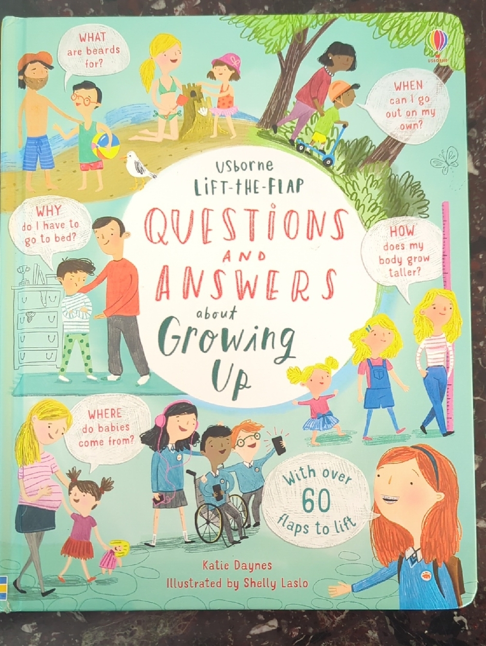 Usborne - Questions and Answers About Growing Up - Teal and White Cover